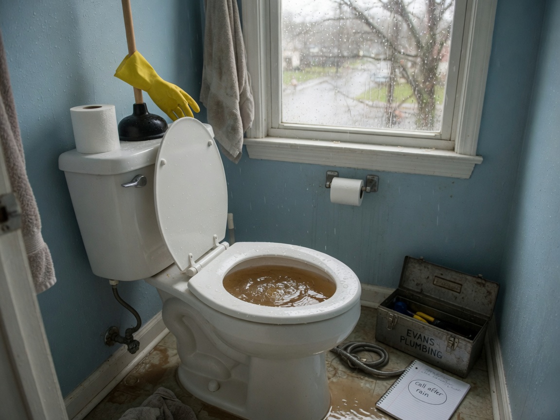 When to Call a Plumber for Gurgling Toilets After Heavy Rain